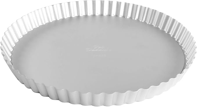 Fat Daddio's PFT-11 Round Fluted Tart Pan, 11 x 1 Inch