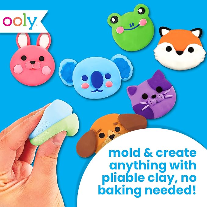 Ooly Air Dry Clay for Kids, 24 Colors Modeling Clay with 3 Shaping Tools, Play Dough Gifts for Kids, Craft Supplies - Creatibles