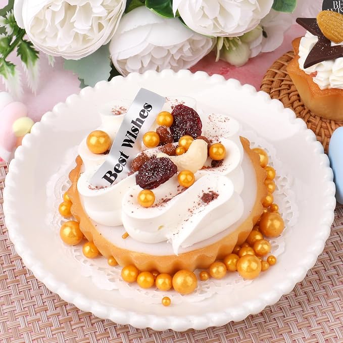 Matte Gold Pearl Sprinkles for Cake Decorating, 6 Sizes Mix 4.6 oz Edible Pearl Sugar Sprinkles for Baking Cupcake Cookies