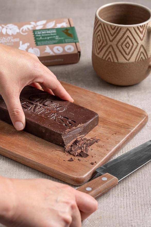 Cacao Adventures Ceremonial Cacao Block, High-Amazon Basin, 8 oz