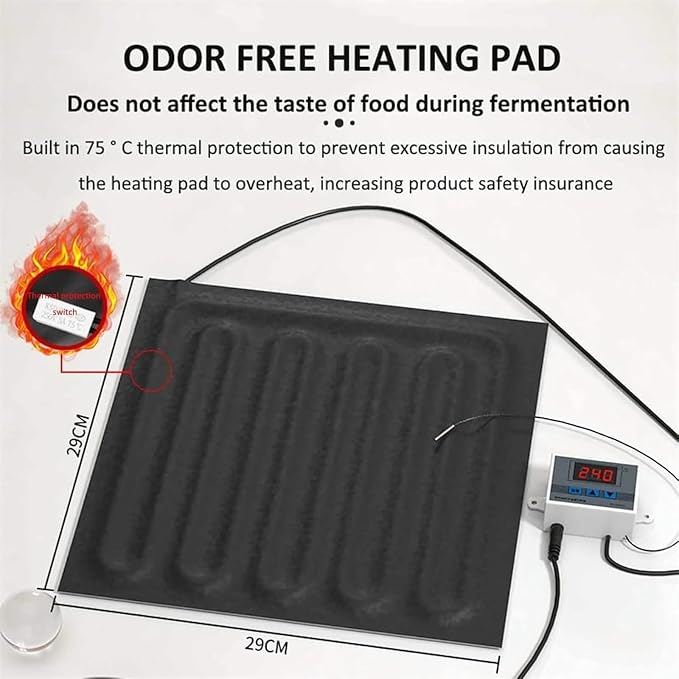 Fold Dough Proofing Box, Dough Proofer with Heater Sour, for Making Bread Yogurt Natto Handmade Soap