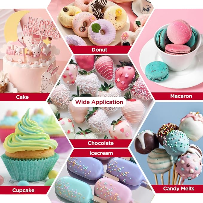 Upgraded Oil Based Food Coloring for Chocolate - 30 Milliliters Oil Red Food Color for Baking Cake Decorating, Edible Food Dye for Candy Melts Cookies Icing Fondant Meringues
