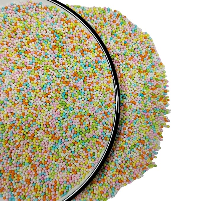 Homankit Pastel Nonpareils Sprinkles Easter Sprinkles Edible Cookie Decorations Mini Pearls for Decorating Cake, Baking, Cupcake Toppers, Ice Cream, Donuts 3.88 Ounce