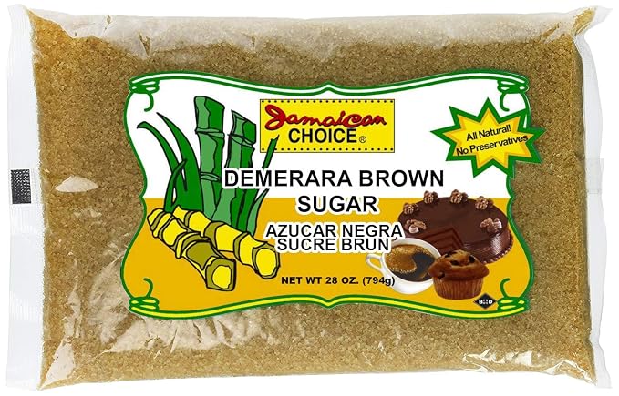 Demerara Sugar (1.75 lb) Raw Brown Sugar, Product of Mauritius | 28 oz