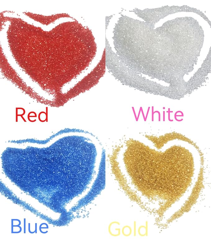 Red White Blue Gold Sanding Sugar Patriotic Sprinkles for Cake Decorating, Edible 4th of July Sprinkles for Baking Cupcake Cookie Ice Cream Decoration Supplies 168g/5.93oz