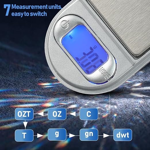 PRETYZOOM Mini Digital Jewelry Scale Lighter Shape Electronic Scale 200 Gram 0.01G Precision Portable Pocket with LCD Display Battery Powered for Jewelry Medicine Coins