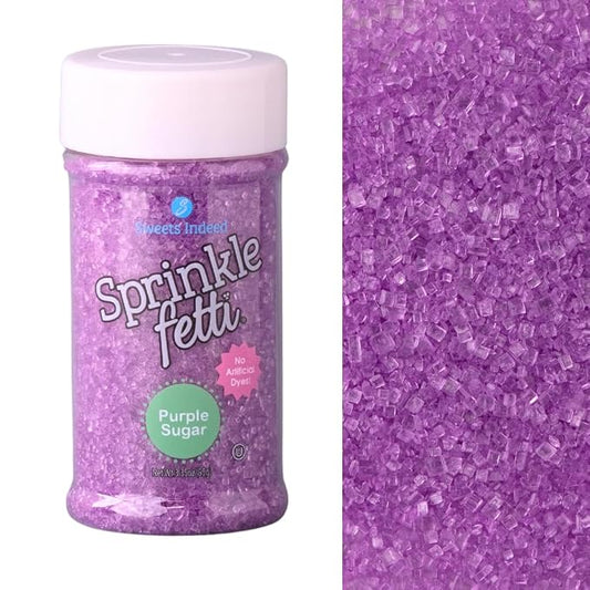 Sweets Indeed Dye Free Purple Sugar, Dye Free, Edible Sprinkles, No Artificial Dyes, Perfect for Cake Decorations, Baking, Ice Cream, Cookies, Cupcake Topper 3.35 ounces (Dye Free Purple Sugar)