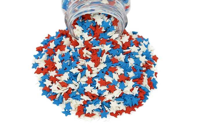 Mystic Sprinkles Fourth of July Sprinkles Mixes (United Stars Confetti Mix 2.6oz)