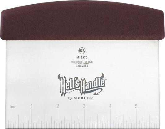 Mercer Culinary Hell's Handle Bench Scraper, 3.5 Inch x 6 Inch