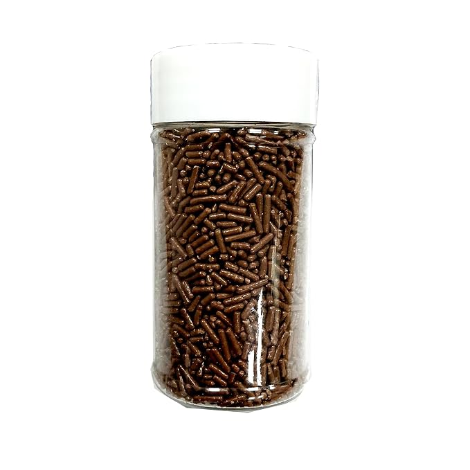 Homipooty Chocolate Soft Jimmies Sprinkles Edible Candy Jimmies Sprinkles for Cake Decorating 78g/2.75oz Cookie Cupcake Topper Ice Cream