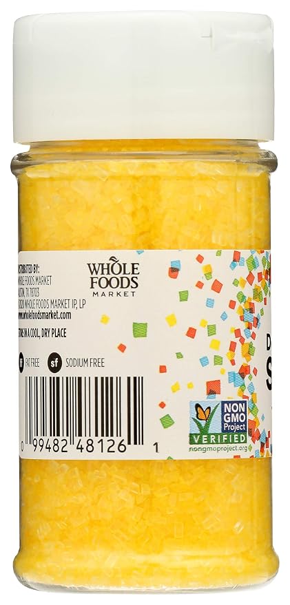 365 by Whole Foods Market, Yellow Decorating Sugar, 3.3 Ounce (Pack of 5)
