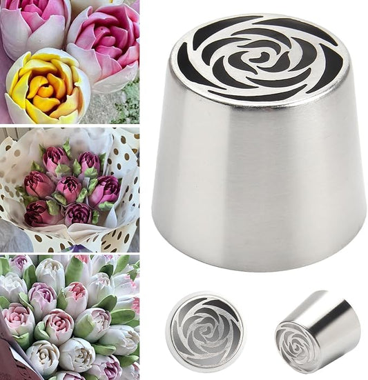 Extra Large Russian Piping Tips for Marshmallows Stainless Steel Flower Frosting Nozzles many styles Cake Decorating Baking tool for Buttercream, Cupcakes Cookies(SL42)