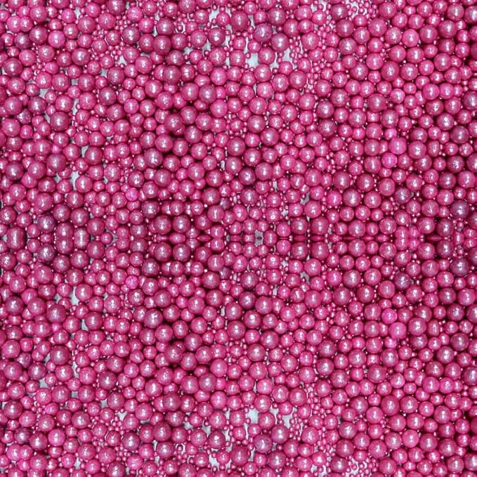 Confect Love Pink Disco Ball Sprinkles Mix – Edible Cake Decorating Pearls & Decorations | Metallic Sugar Balls, Birthday & Party Cupcake Toppers | Vegan, Gluten-Free, Nut-Free, Soy-Free, Dairy-Free, Palm Oil-Free- 4.2 Oz