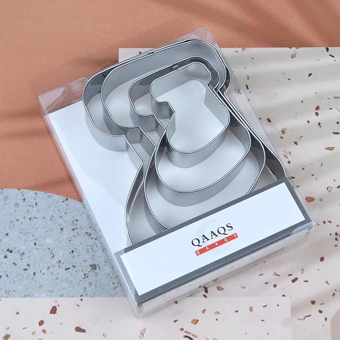 Christmas Stocking Sock Cookie Cutter Set for Winter Holiday Baking, 5/4/3/2 inch, 4 Piece, Stainless Steel