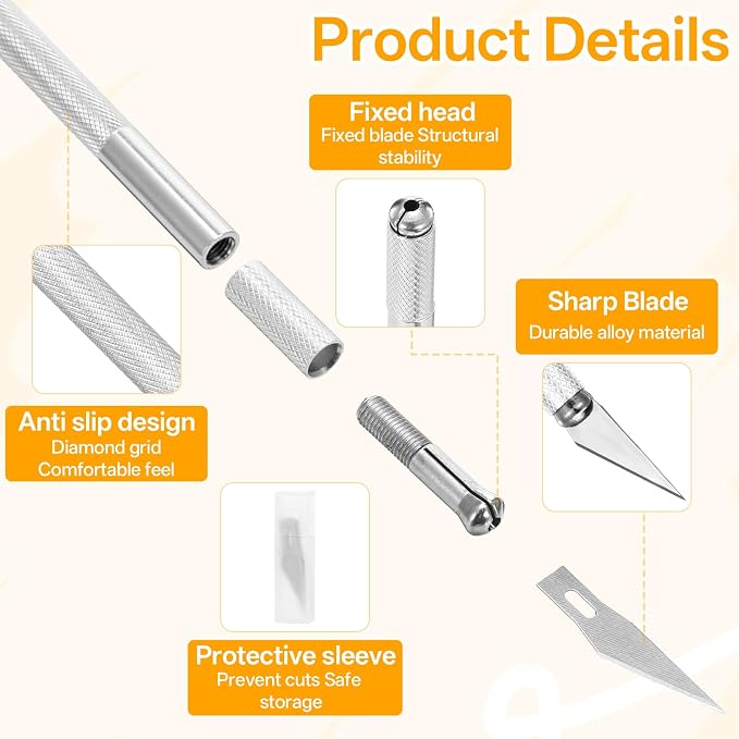 2 Pcs Professional Sourdough Scoring Tool, Bread Lame with 20 Blade | Premium Bread Lame Scoring Tool Kit with 4 Finger Sleeves, Stainless Steel Dough Scorer Knife for Artisan Bread Baking