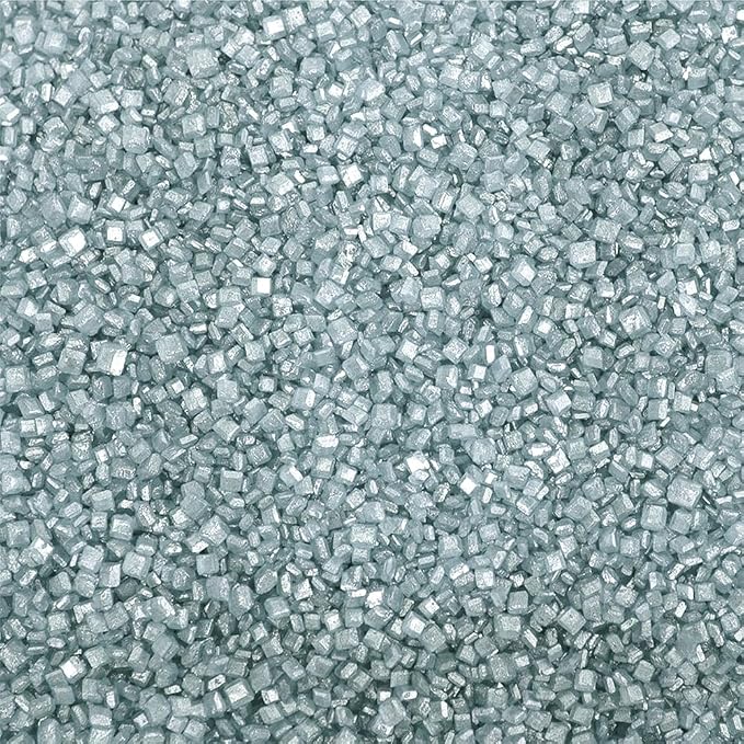 Brew Glitter - Light Silver Rimming Sugar (4oz, 1x Bar Tin) Cocktail Garnish for Mixed Drinks & Refreshments