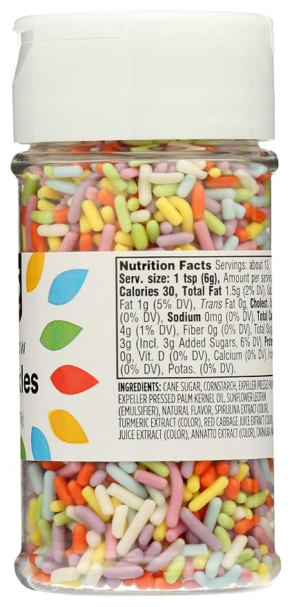 365 by Whole Foods Market, Rainbow Sprinkles, 2.75 Ounce, vegan (Pack of 2)