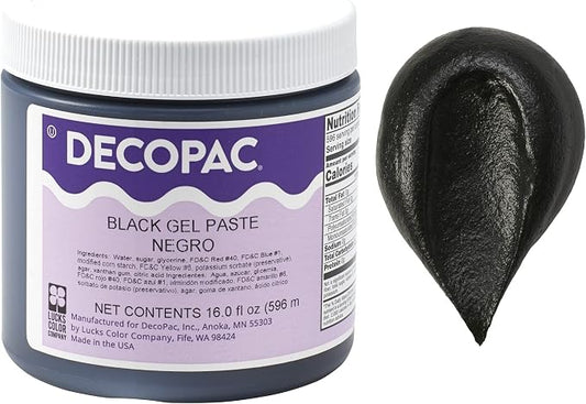 DecoPac Food Coloring | Paste Made In USA With Intense Colors, Food Color (Black) 16oz Black Food Coloring For Bakers
