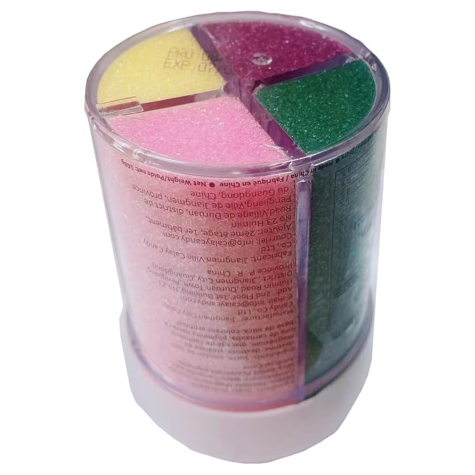 Sentovac 4-Colors Sanding Sugar for Baking Edible Sparkling Coarse Sugar Crystals Sprinkles for Baking Cake Cookie Cupcake Topper Ice Cream Decoration Supplies（Purple Yellow Green Pink）