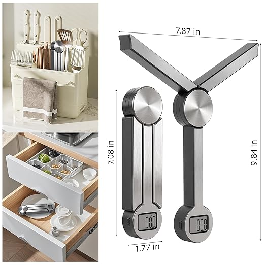 Portable Food Scale, Folding Digital Kitchen Scale, Mini Pocket Gram Ounce Scale for Travel Diet Calorie Control Cooking