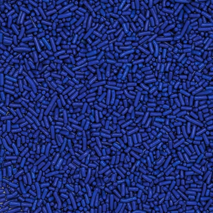 Sprinkles Edible Soft Jimmies Soft Sprinkles for Topping Ice Cream, Cookies, Cakes, Cupcakes, Dessert Decorating MADE IN USA 4 oz (NAVY BLUE)