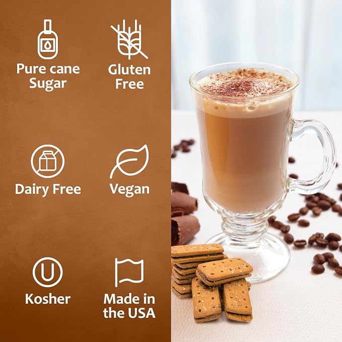 Syruvia Coffee Syrup, Cookie Butter Flavored Syrup for Drinks, Lattes, and Desserts – 25.4 fl oz - with Pump