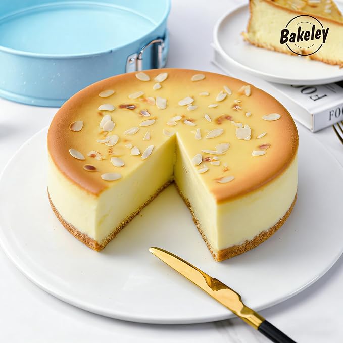 Springform Pan 10-Inch Nonstick Cheesecake Pan with Removable Bottom Round Baking Cake Pie Mold for Oven 10" x 10" (Blue)