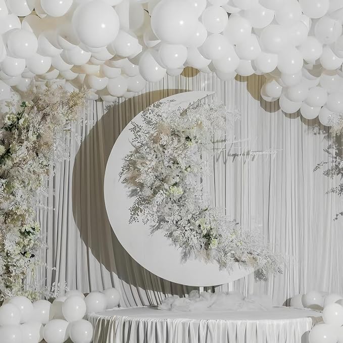 412pcs White Balloons 18 12 10 5 Inch White Balloon Garland Arch Kit Different Sizes Matte Latex Balloons for Baby Shower Birthday Wedding Party Decorations