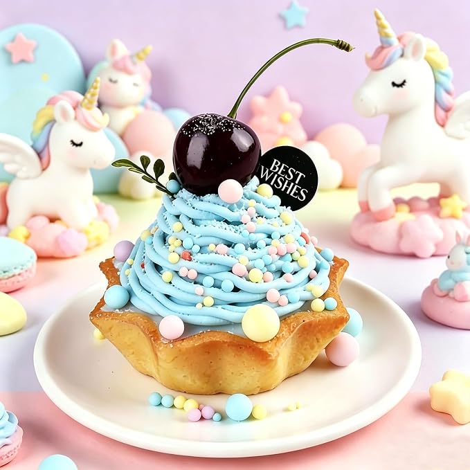 Pastel Sprinkles for Cake Decorating, 11.3oz/320g Edible Pearls Sugar 4 Jars Set for Baking Cupcakes Cookies Ice Cream