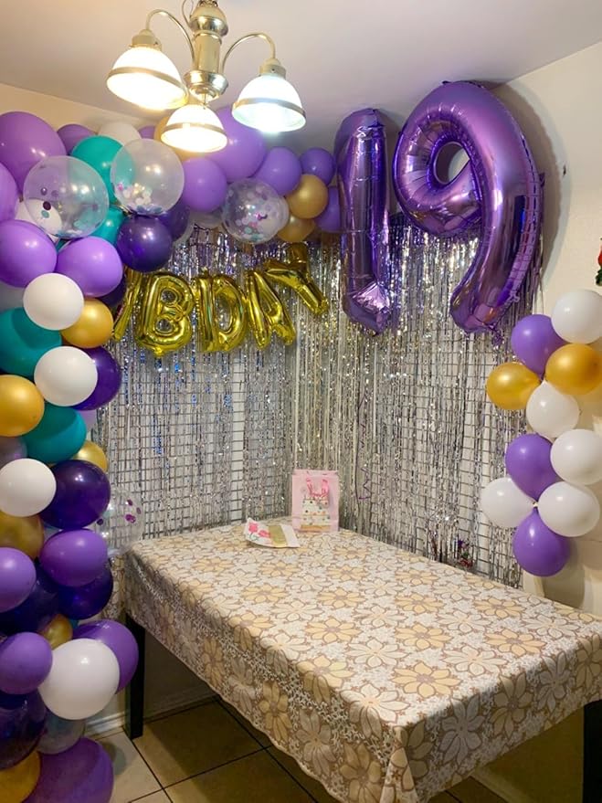 40 Inch Purple Numbers 9 Balloon, Balloons Decorations for 9 19 90 Birthday Party, Engagement, Wedding, Graduations, Photo Shoot Supplies