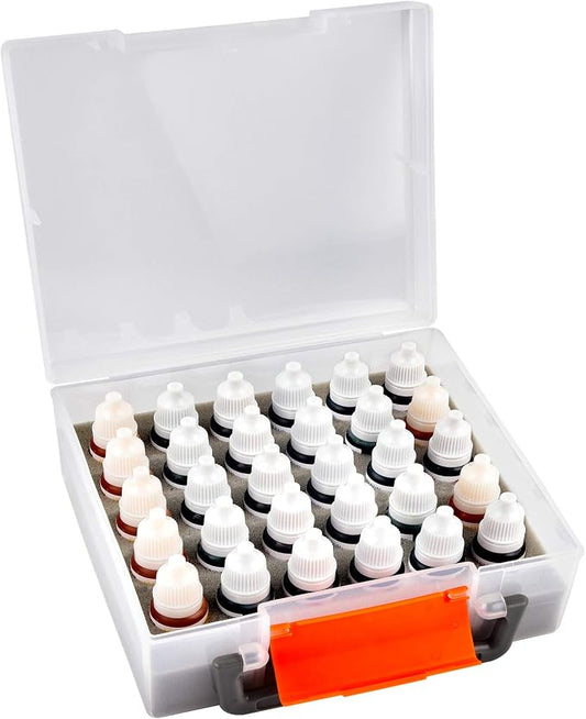 ALCYON Food Coloring Bottle Storage Organizer Case Holds 30 Bottles Cake Food Coloring Set (Box Only) (White)