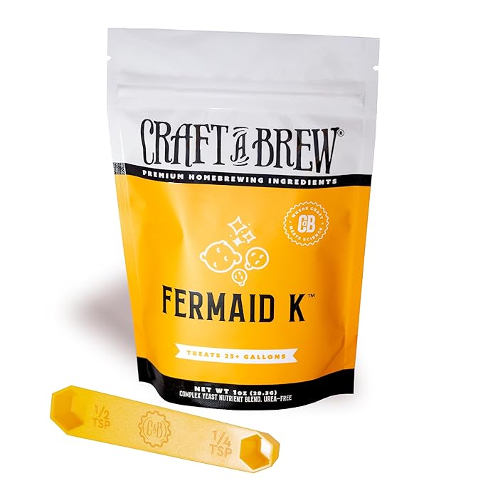 Craft A Brew - Fermaid K - For Wine & Beer Brewing - Blended Complex Yeast Nutrient - Promotes Yeast Growth & Reproduction - For Efficient Fermentation - 1 oz Package