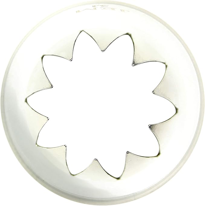 JEM Large Curved Star Savoy Piping Nozzle, Decorating Tip, no. 3J