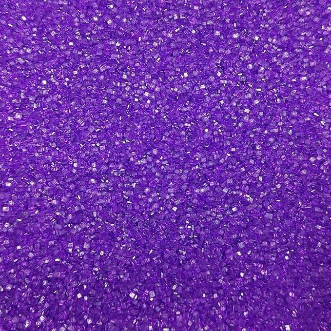 Senchanting Violet Sanding Sugar Sprinkles, Edible Crystal Light Purple Sanding Candy Sugar for Cake Decorating Wedding Party Baking Cupcake Cookie Ice Cream Decoration Supplies 90g/3.2oz