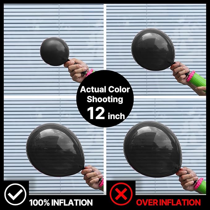 PartyWoo Black Balloons 100 pcs 12 Inch Latex Helium Matte Black Balloons for Baby Shower Birthday Graduation Casino Gaming Anniversary Retirement Pirate Race Car Theme Party Decorations Black-Y18