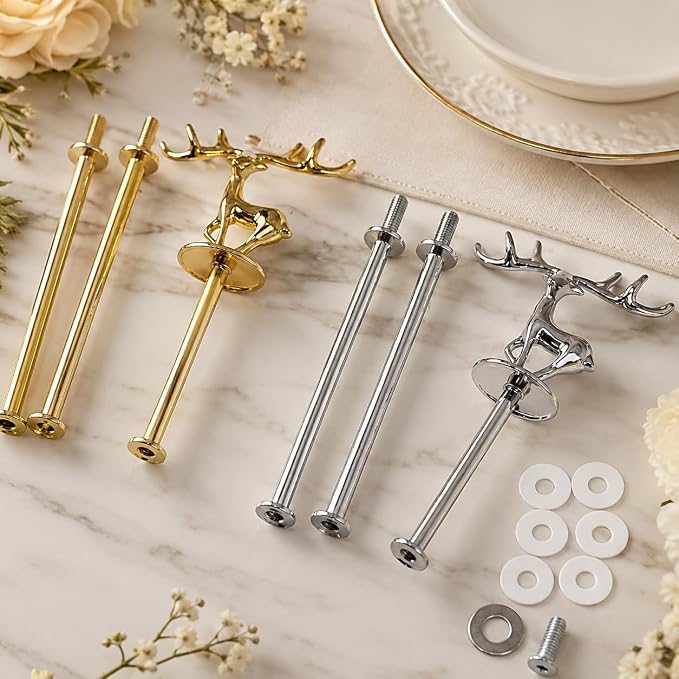 3 Tier Cake Stand Hardware Tiered Tray Plate Hardware Kit Heavy Metal Holder Fruit Plate Stand Food Plate Stand