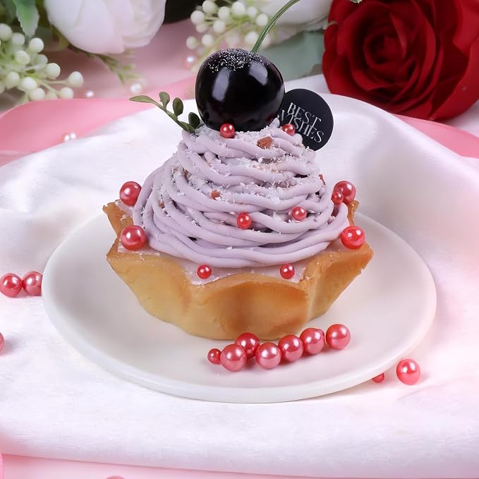 Pink and Red Pearl Sprinkles for Cake Decorating Edible, Valentines Sprinkles with 4 Sizes Sugar 130g/4.6oz, Cupcake, Ice Cream, Donuts, Macaron Toppings Supplies (2mm, 4mm, 7mm, 1cm)