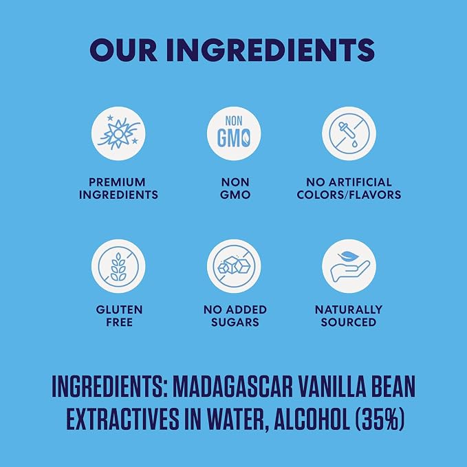 Magnolia-Star Pure Vanilla Extract, 32 oz., Made from Hand-Selected Madagascar Bourbon Vanilla Beans, Gluten Free Baking Vanilla (8 oz. Bottles, 4 Ct)