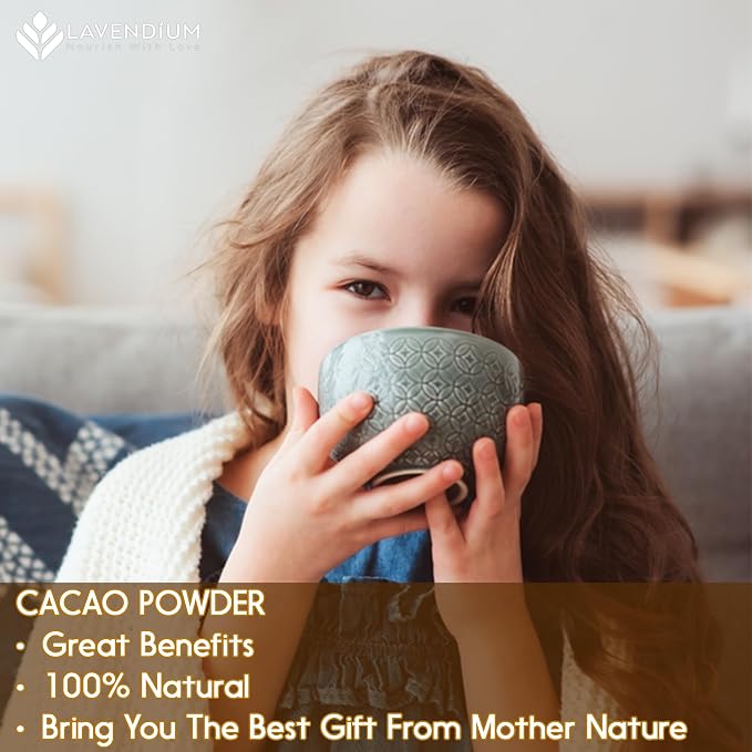 25oz (1.56 lbs) Cacao Powder, 100% Natural & Pure, Unsweetened, Rich Chocolate Flavor, Perfect for Baking & Smoothies No Additives, No Gluten, Vegan.