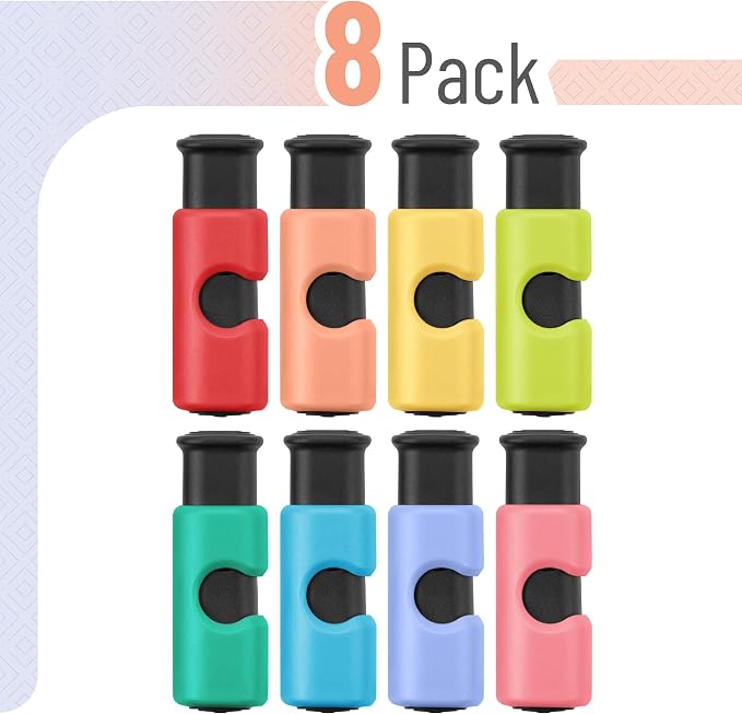 Mr. Pen- Squeeze and Lock Bread Bag Clips, 2.4 Inch, 8 Pack | Multicolor Squeeze Lock Clips, Reusable Bag Closures for Bread, Snacks, Coffee, Food Storage, Fits Thick and Thin Bags