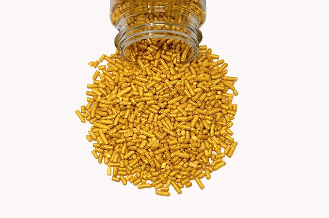 Mystic Sprinkles Sparkling Gold Jimmies 3.2oz Bottle