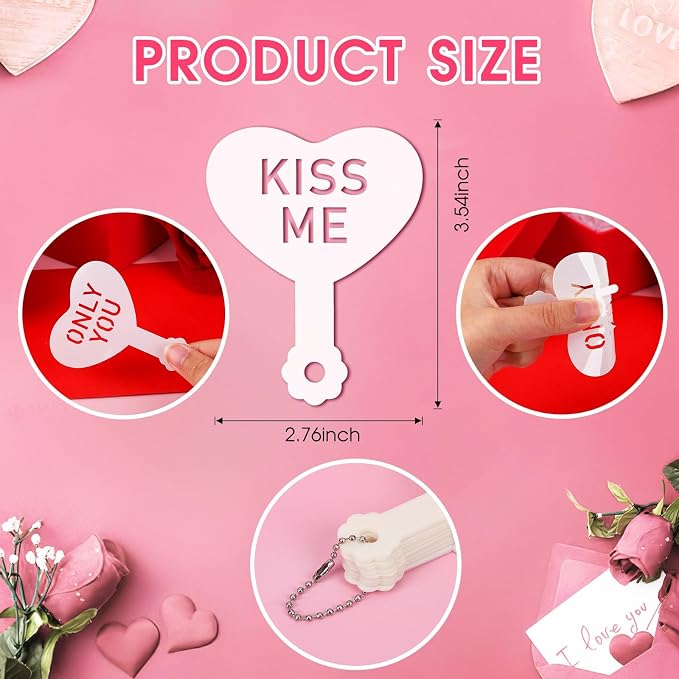 36 Pcs Valentine's Day Conversation Hearts Cookie Stencils for Baking | Plastic, Valentine's Day Party Baker Crafts, Coffee Baking Letter Happy Decoration, Heart Love Phrase Sign Template
