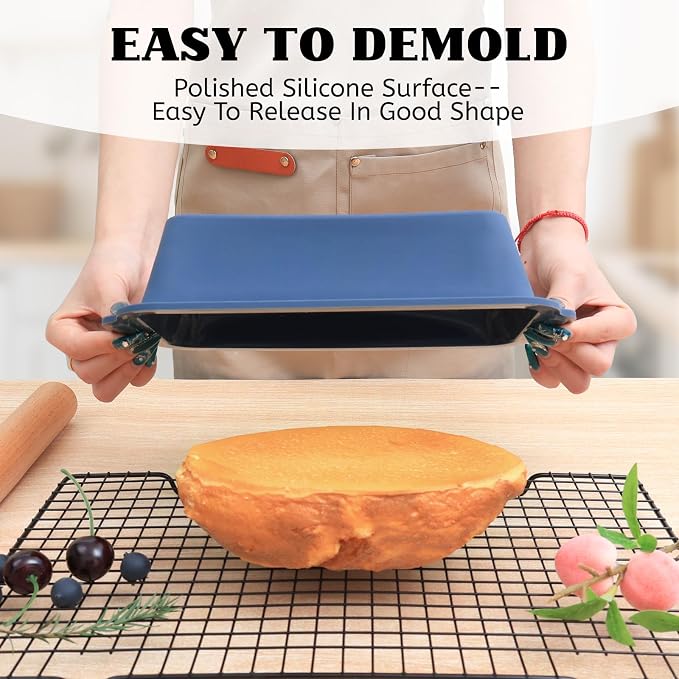 Bread Pan for Homemade Bread：9.5 x 5 Inch Silicone Loaf Pan for Baking with Metal Frame - Nonstick Banana Loaf Tin Tray for Sandwich Sourdough Pumpkin Sour Dough - for Oven Kitchen Home Bakers