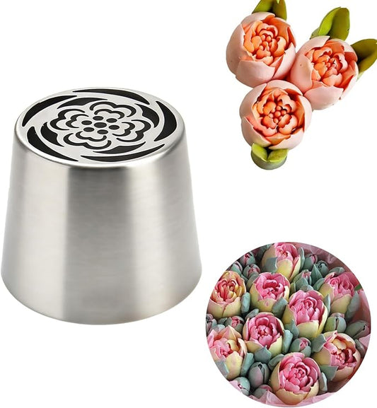 Extra Large Stainless Steel Russian Piping Tip, Floral Icing Nozzle for Cake Decorating, Pastry Cupcake Frosting Flower Decoration, Baking Supplies Kitchen Gadget XL44