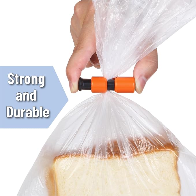 Mr. Pen- Squeeze and Lock Bread Bag Clips, 2.4 Inch, 8 Pack | Multicolor Squeeze Lock Clips, Reusable Bag Closures for Bread, Snacks, Coffee, Food Storage, Fits Thick and Thin Bags