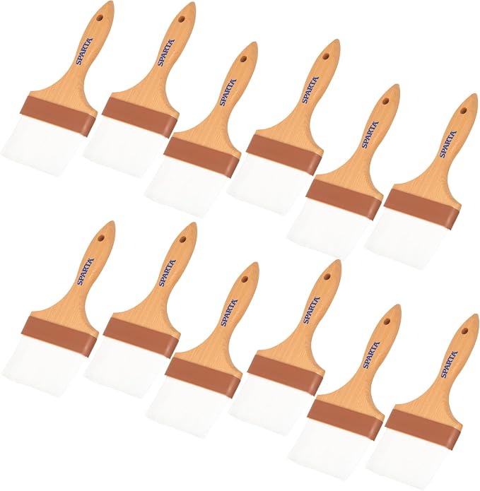 SPARTA Flat Nylon Pastry Brush – 4039900 Pastry Brush for Baking with Hardwood Handle and Nylon Bristles for Kitchens, Restaurants or Catering, 4in, Pack of 1
