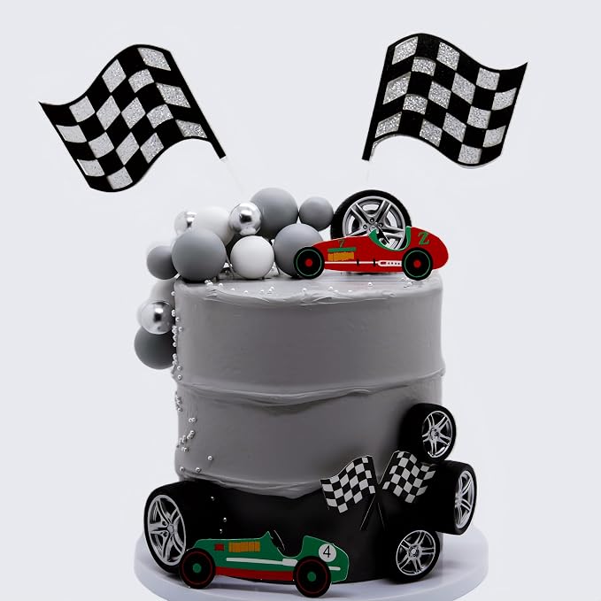 Racing Cake Toppers Racing Themed Birthday Party Racing Car Birthday Cake Decorations
