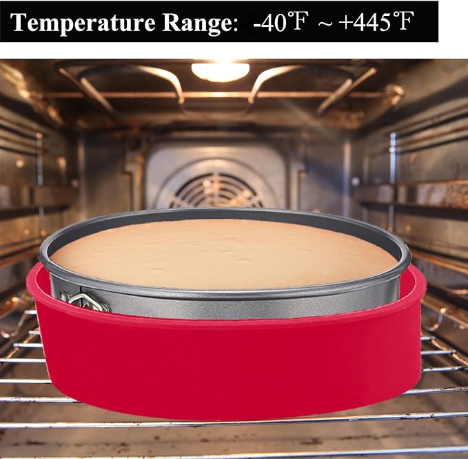 Silicone Springform Cheesecake Pan Protector for 9'',9.5'' Round Springform Pan, Cheesecake Water Bath Protector, Baking Accessories Preventing Water from Entering, 10 inch