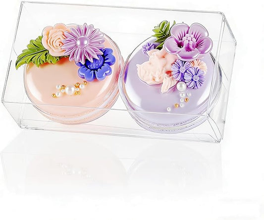 37 Pack Clear Macaron Boxes for 2, Mini Treat Boxes Chocolate Covered Orec Boxes Chocolate Truffle Boxes Browines BoxesPastry Boxes Candy Boxes(4.17" x 2.17" x 1.38")