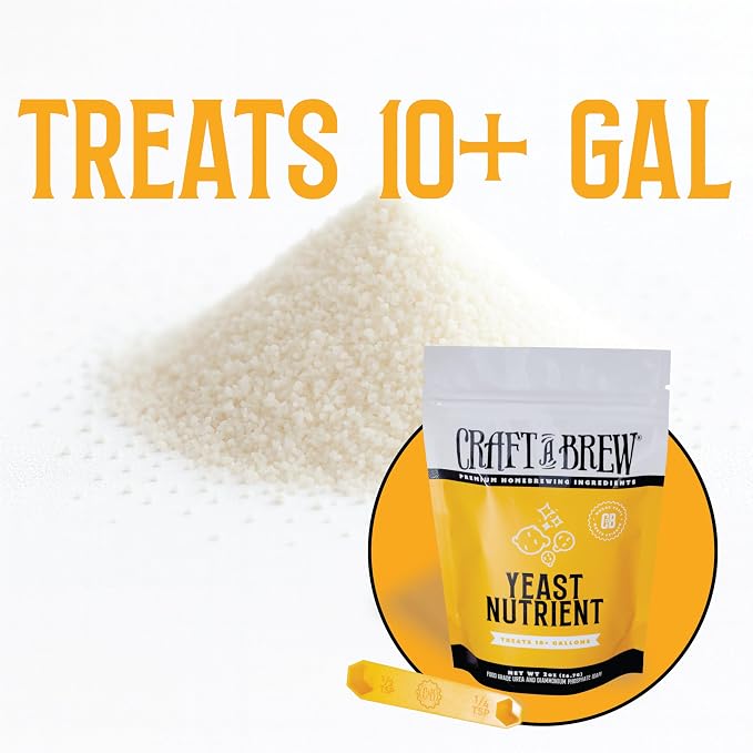 Craft A Brew - Yeast Nutrient - Food Grade - For Wine Making & Beer Brewing - Creates Nutrient Rich Environment For Yeast - 2 oz Package